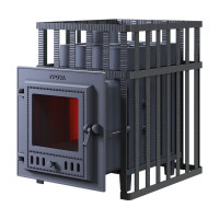 Чугунная печь для бани Гроза в сетке 18 (М) (ТехноЛит)