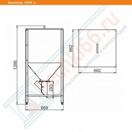 Пеллетная горелка Fox 43 с бункером 300 л (Zota)