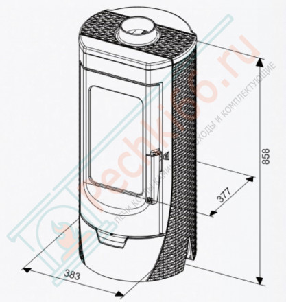 Чугунная печь-камин Tara (Plamen)