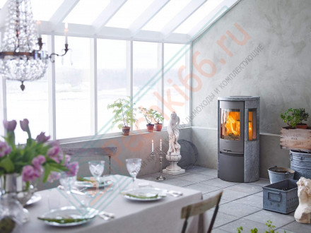 Печь-камин 556T Style, цвет cерый (Contura)