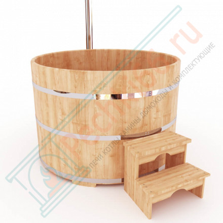 Японская баня Фурако круглая с внешней печкой 180х180х120 (НКЗ)