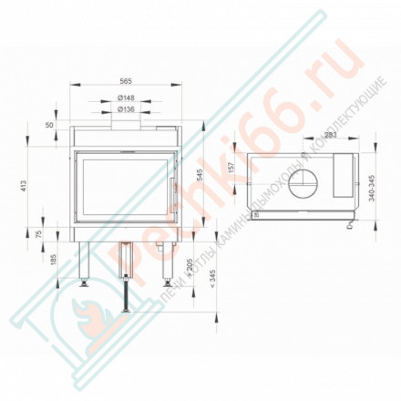 Каминная топка N-20F Slim (Nordpies)