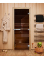 Дверь для бани и сауны Эталон Лайт, бронза, 190х70 см, стекло 8мм (DoorWood) Дверь для бани и сауны Эталон Лайт, бронза, 190х70 см, стекло 8мм (DoorWood)