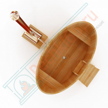 Японская баня Фурако овальная с внешней печкой 120х160х120 (НКЗ)