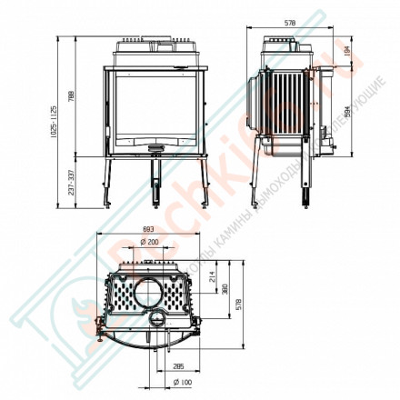 Каминная топка FOCOLARE 70 TONDO (La Nordica)