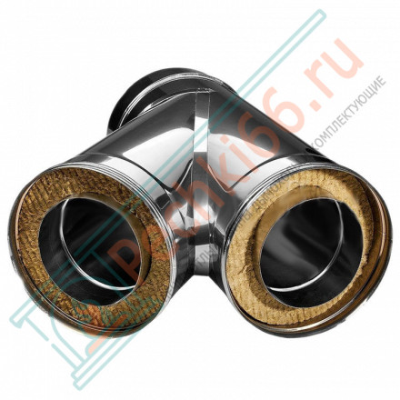 Тройник 45° с изол (НЕРЖ-321/0,5-НЕРЖ-439/0,5) d-120/200 (Дымок-Lux)