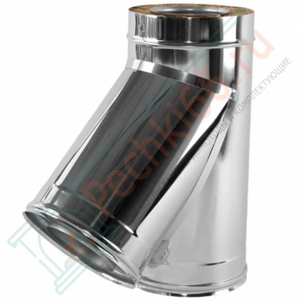 Тройник 45° V50R с изол (AISI-310S/0,8-AISI-304/0,5) d-104/200 (Вулкан-Cerablanket)