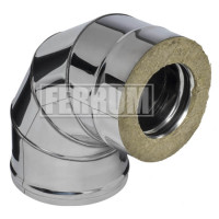 Сэндвич колено 90° (НЕРЖ-430/0,5-НЕРЖ-430/0,5) d-120/200 (Ferrum GS) Сэндвич колено 90° (НЕРЖ-430/0,5-НЕРЖ-430/0,5) d-120/200 (Ferrum GS)