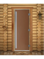 Дверь для бани и сауны Престиж бронза матовая, 200х70 по коробке (DoorWood) Дверь для бани и сауны Престиж бронза матовая, 200х70 по коробке (DoorWood)
