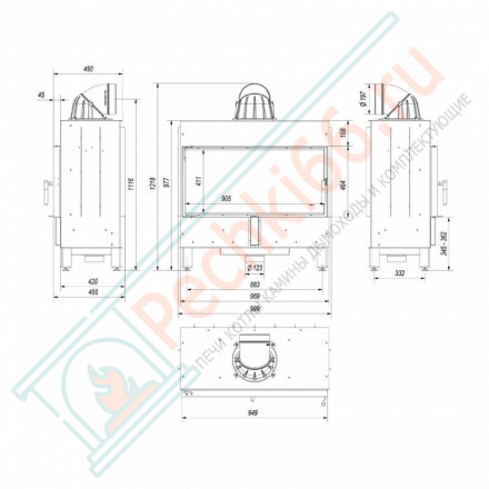 Стальная топка LUCY/16 (Kratki)