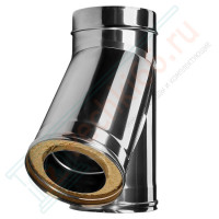 Тройник 45° с изол (НЕРЖ-321/0,5-НЕРЖ-439/0,5) d-150/230 (Дымок-Lux) Тройник 45° с изол (НЕРЖ-321/0,5-НЕРЖ-439/0,5) d-150/230 (Дымок-Lux)