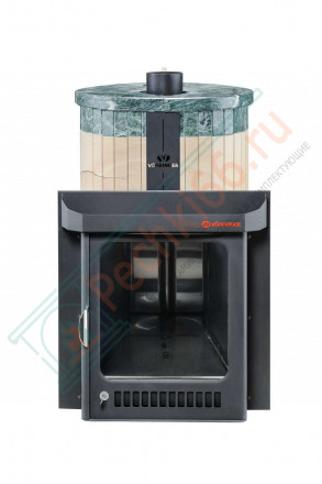 Дровяная банная печь Ферингер ОПТИМА "Окаменевшее дерево перенесённый рисунок + Змеевик" до 28 м³