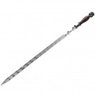 Шампур для люля-кебаб с деревянной ручкой, нерж. ст (450х20х3 мм)