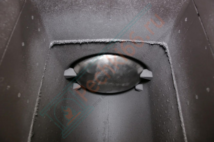 Печь для бани Атмосфера L+, усиленная каменка, ламели "Окаменевшее дерево" (ProMetall)