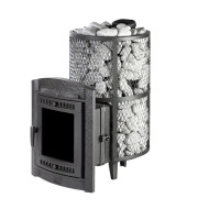 Чугунная печь для бани Атмосфера XL (Про) нержавеющая сетка (ProMetall)