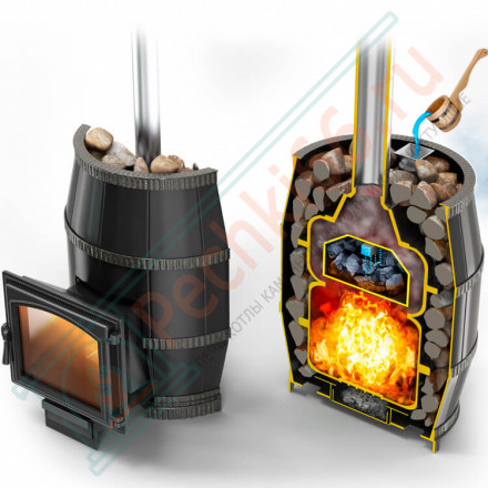 Чугунная печь для бани Легенда Русский пар 24 (271) (Везувий)