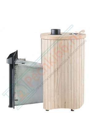 Дровяная банная печь Ферингер Малютка ПФ "Окаменевшее дерево наборный" до 18 м³