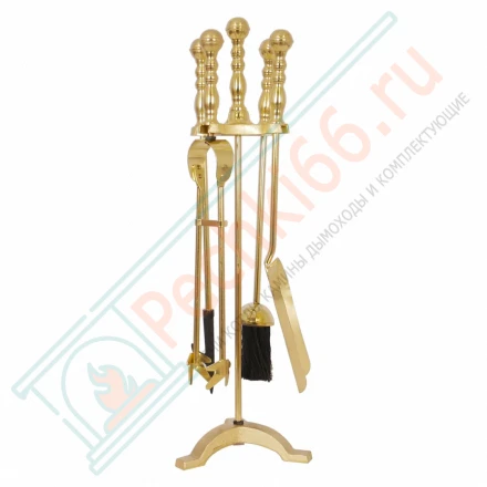 Набор каминный D15134РВ (4 предмета, 64см, полированная латунь)