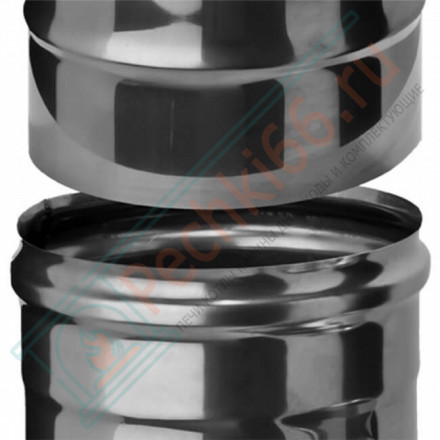 Сэндвич труба для дымохода L=0,5м (Aisi-304/0,8-НЕРЖ) d-115/200 (Ferrum Austenite HF Ceramics)