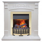 Электрический каминокомплект Sorrento угловой - Белый дуб с очагом Danville Brass FB2 Электрический каминокомплект Sorrento угловой - Белый дуб с очагом Danville Brass FB2