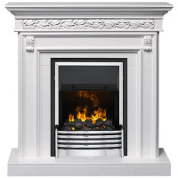 Каминокомплект Valletta - Белый (Ширина 1040 мм) с очагом Flagstaff