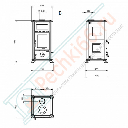 Печь-камин Dorella L 8X природный камень (La Nordica) до 195 м3
