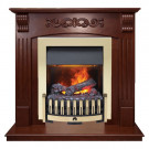 Электрический каминокомплект Sorrento угловой - Орех с очагом Danville Brass FB2 Электрический каминокомплект Sorrento угловой - Орех с очагом Danville Brass FB2