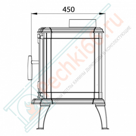 Чугунная печь-камин ORIA (NordFlam) до 120 м3