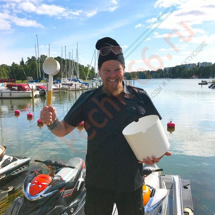 Бадья и черпак Sauna, черный (Kolo)