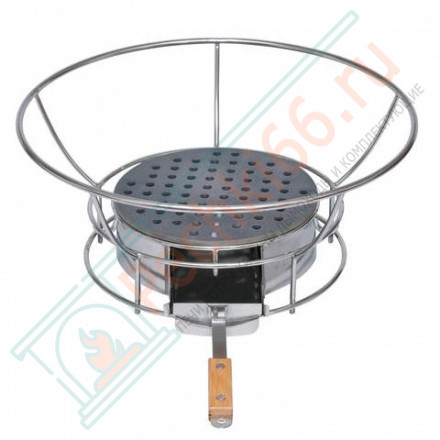 Гриль из керамики с ножками и столиками Le Chef Red (Monolith)