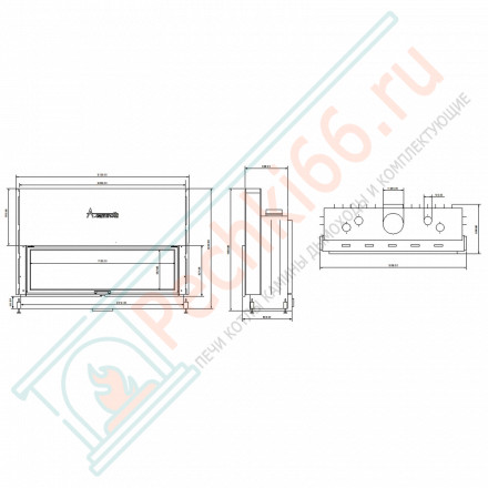 Каминная топка Flat 180/50 (A.caminetti)