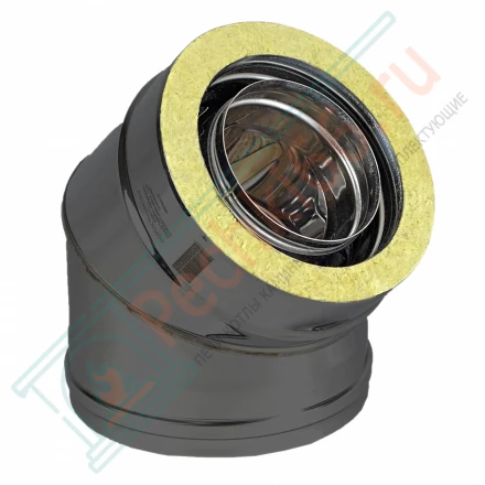 Отвод 45 ТермоВент MC Black (AISI430/0.8/0.5 мм) D=130/180/240 (ТиС)
