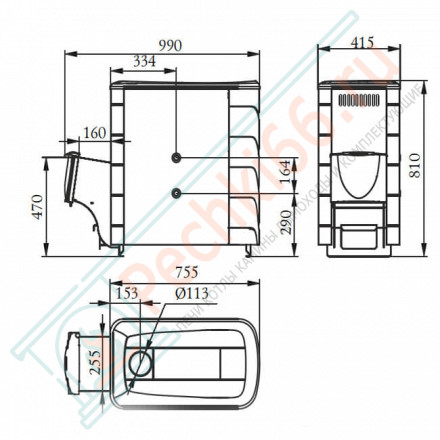 Печь для бани Тунгуска XXL 2013 Inox Витра терракота (T.M.F) до 24 м3