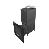 Чугунная печь для бани Торнадо 18М2 К ВК, с Т/О и стеклом (Компакт) до 18 м³