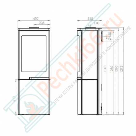 Печь-камин DUO 4 (Nordpeis)