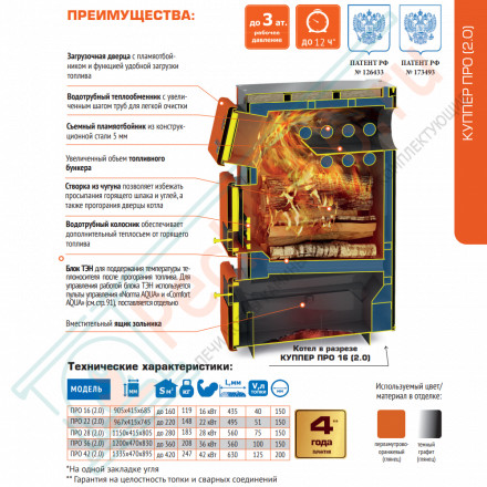 Отопительный котел Куппер ПРО-28 (2.0) (Теплодар)