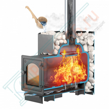 Чугунная печь для бани 24 (ДТ-4) Стандарт б/в (Этна)