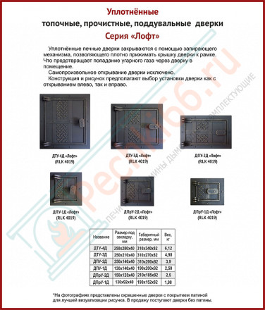 Дверка прочистная ДПрУ-2Д "Лофт" уплотненная, окрашенная (Рубцовск-Литком)