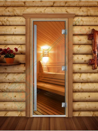 Стеклянная дверь для бани и сауны Престиж фотопечать А031 (DoorWood)