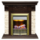 Электрокаминокомплект Luxemburg (каменный) - Сланец/Темный дуб с очагом Danville Antique Brass FB2 Электрокаминокомплект Luxemburg (каменный) - Сланец/Темный дуб с очагом Danville Antique Brass FB2