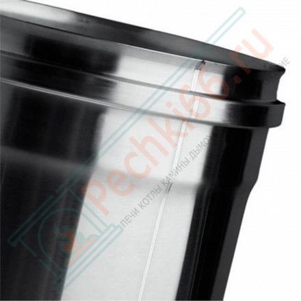 Сэндвич труба для дымохода L=0,5м (НЕРЖ-430/0,8-ОЦИНК/0,5) d-115/200 (Ferrum HF-Z)