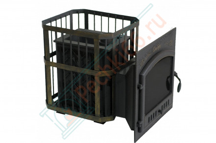 Чугунная банная печь "Сибирь-25" (дверка 700х700) (Сибирь-Премиум)