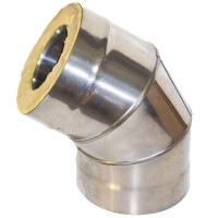 Сэндвич-отвод 135° (НЕРЖ-439/0,5-НЕРЖ-439/0,5) d-80/160 (УМК) Сэндвич-отвод 135° (НЕРЖ-439/0,5-НЕРЖ-439/0,5) d-80/160 (УМК)