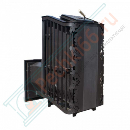 Банная печь Терма Каменка удлиненная топка, панорама (Варвара)