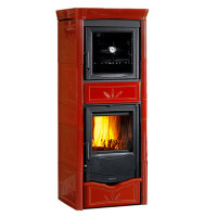 Печь-камин с водяным отоплением TermoNicoletta Forno D.S.A, цвет бордовый (La Nordica)