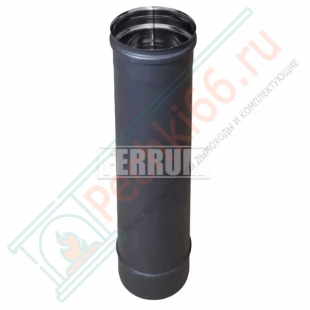 Дымоход L=0,5м (430/0,8 мм / эмаль /600° черная) d-150 (Ferrum Blackside)
