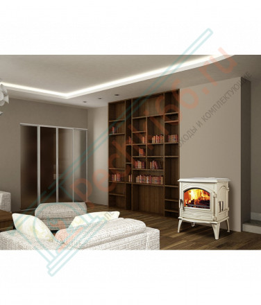 Чугунная печь 760WD/E8, цвет - кремовый белый (Dovre)