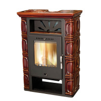 Печь-камин Borgholm keramik, Темно-коричневая (Thorma) до 165 м3