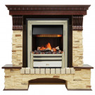 Каминокомплект электрический Pierre Luxe угловой - Темный дуб / Сланец (Высота 1050мм) с очагом Cavendish (Dimplex)