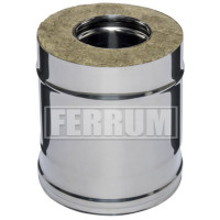 Сэндвич труба для дымохода L=0,25м (НЕРЖ-430/0,8-ОЦИНК/0,5) d-150/210 (Ferrum HF-Z)